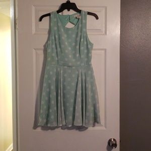 Mint backless dress